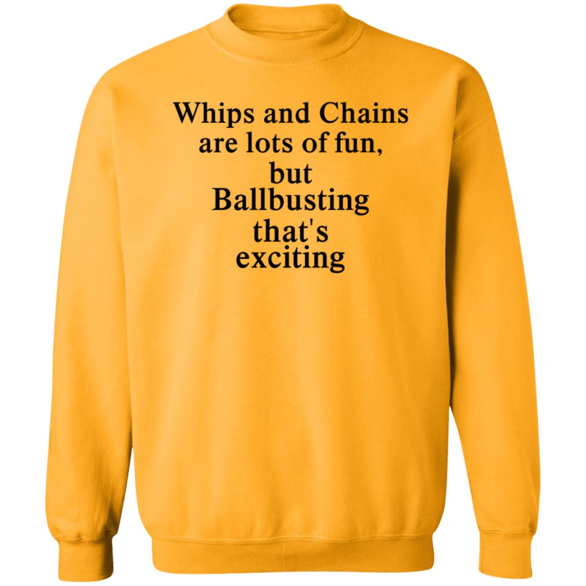 Whips And Chains Are Lots Of Fun But Ballbusting That’s Exciting Shirt Hoodie Sweatshirt - Teechipus
