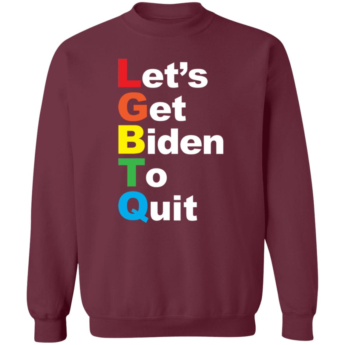 Let's Get Biden To Quit Rainbow Hoodie Shopdonjr Merch - Teechipus