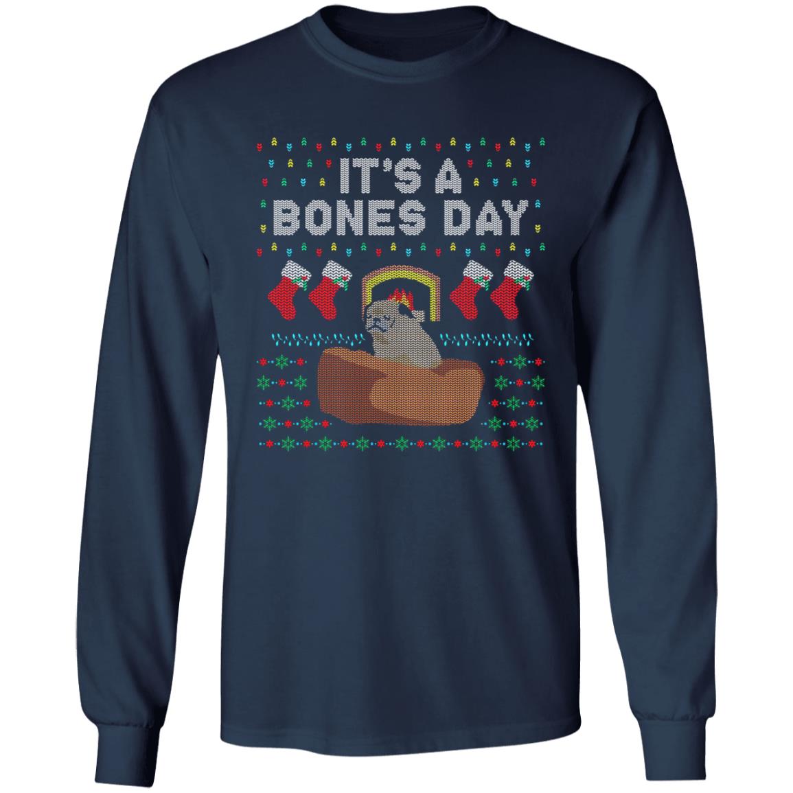 It's A Bones Day Holiday Sweatshirt The Noodle No Bones Boutique Merch - Teechipus