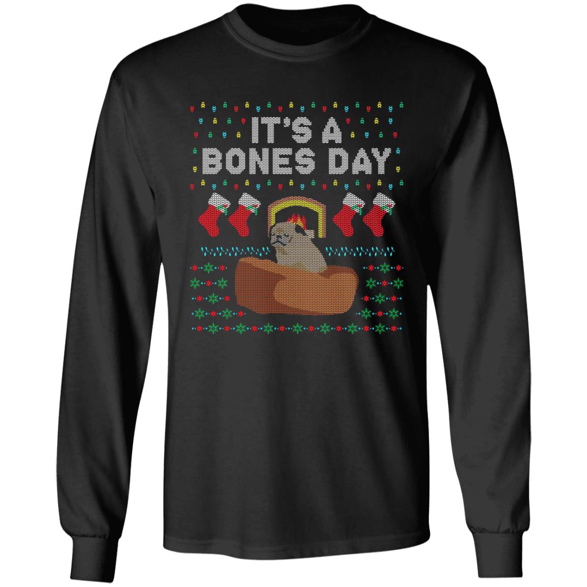 It's A Bones Day Holiday Sweatshirt The Noodle No Bones Boutique Merch - Teechipus