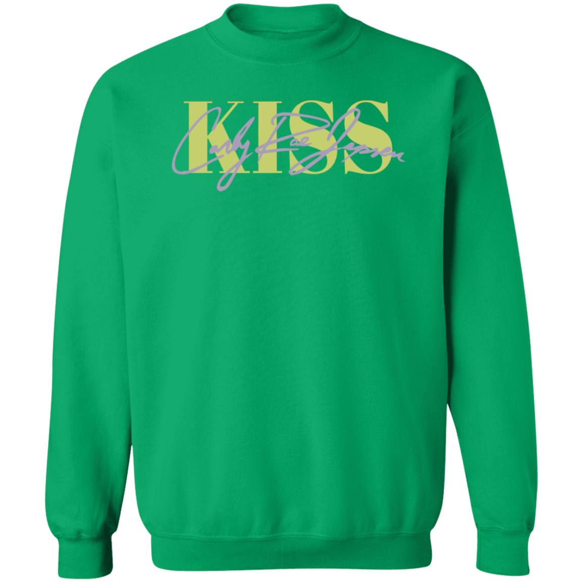 Carly Sleigh Jepsen Kiss Green Crewneck Carly Sleigh Jepsen Merch - Teechipus
