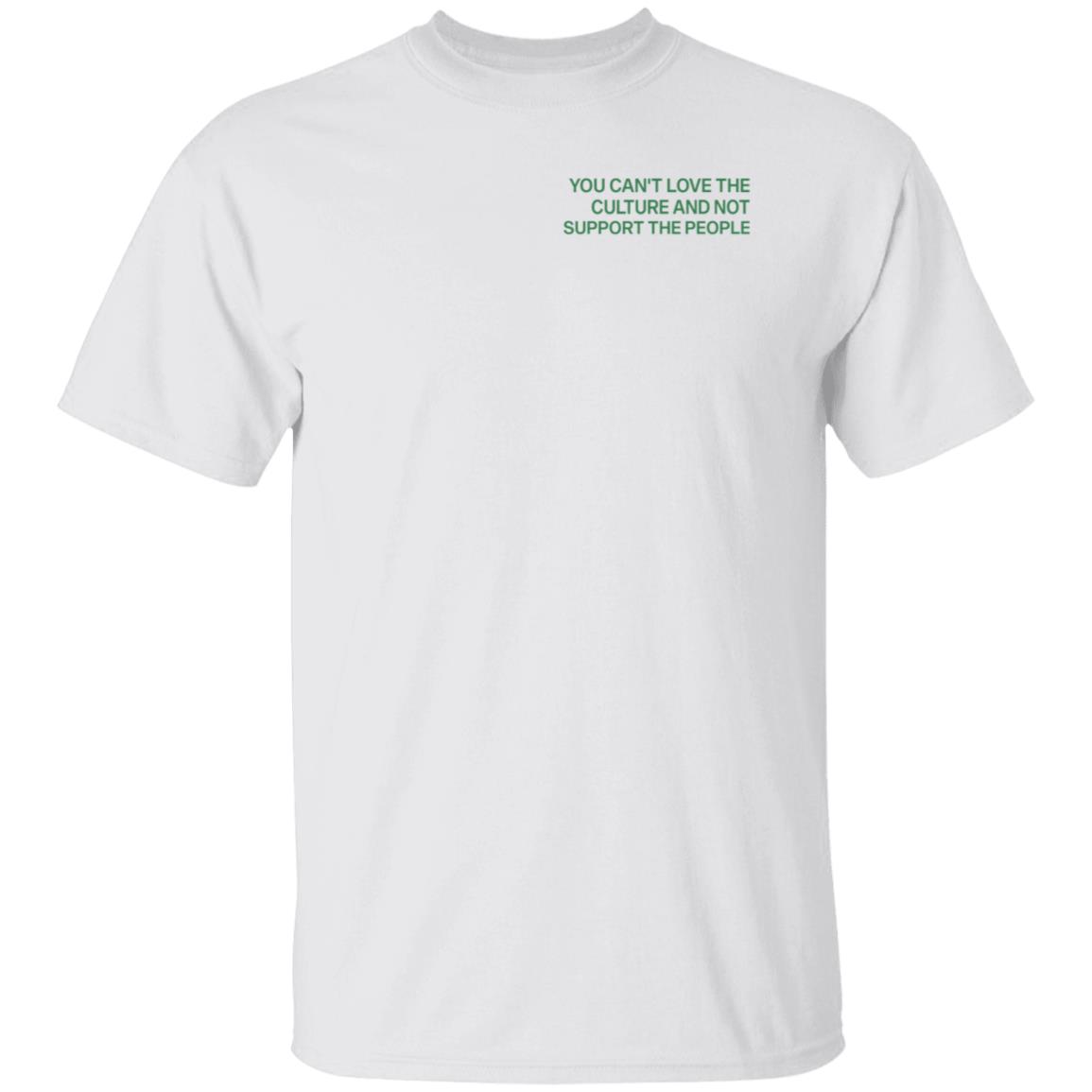 You Can't Love The Culture And Not Support The People Shirt Melanated & Beautiful - Teechipus