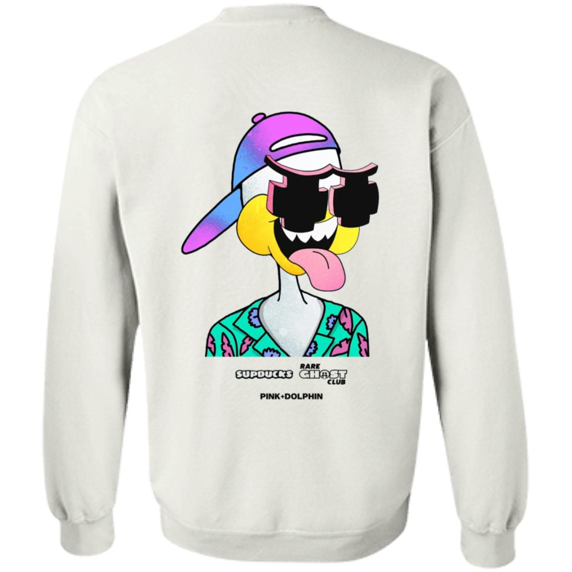 Sup Ghost Hoodie Supducks X Rare Ghost Club X Pink Dolphin Merch - Teechipus