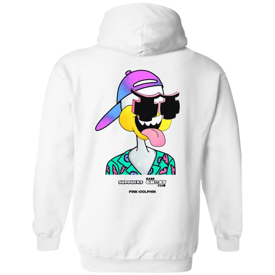 Sup Ghost Hoodie Supducks X Rare Ghost Club X Pink Dolphin Merch - Teechipus