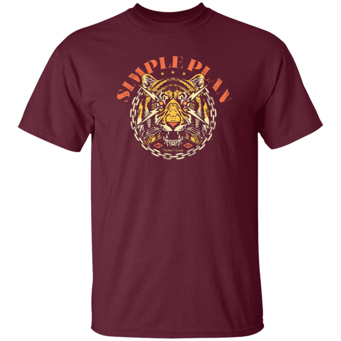 Simple Plan Tiger Shirt Simple Plan Merch - Teechipus
