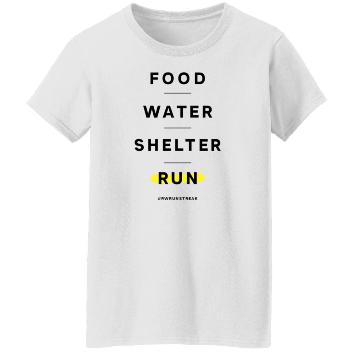 Food Water Shelter Run Shirt Runnersworld Store Food Water Shelter Run Shirt - Teechipus