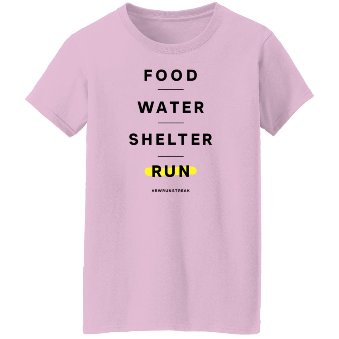 Food Water Shelter Run Shirt Runnersworld Store Food Water Shelter Run Shirt - Teechipus