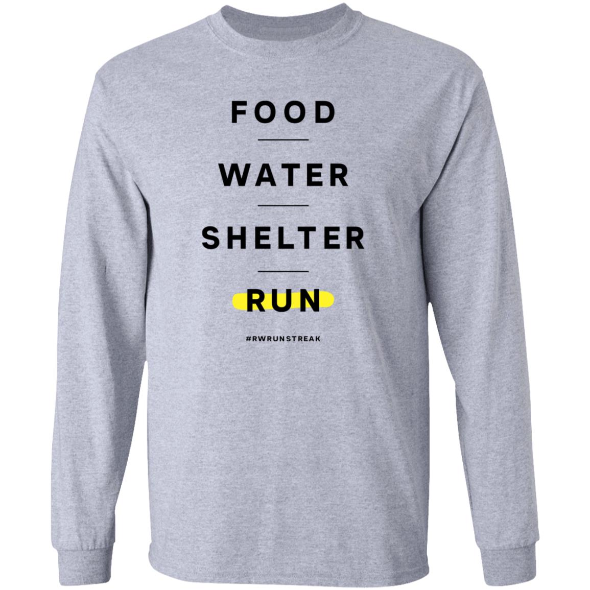 Food Water Shelter Run Shirt Runnersworld Store Food Water Shelter Run Shirt - Teechipus