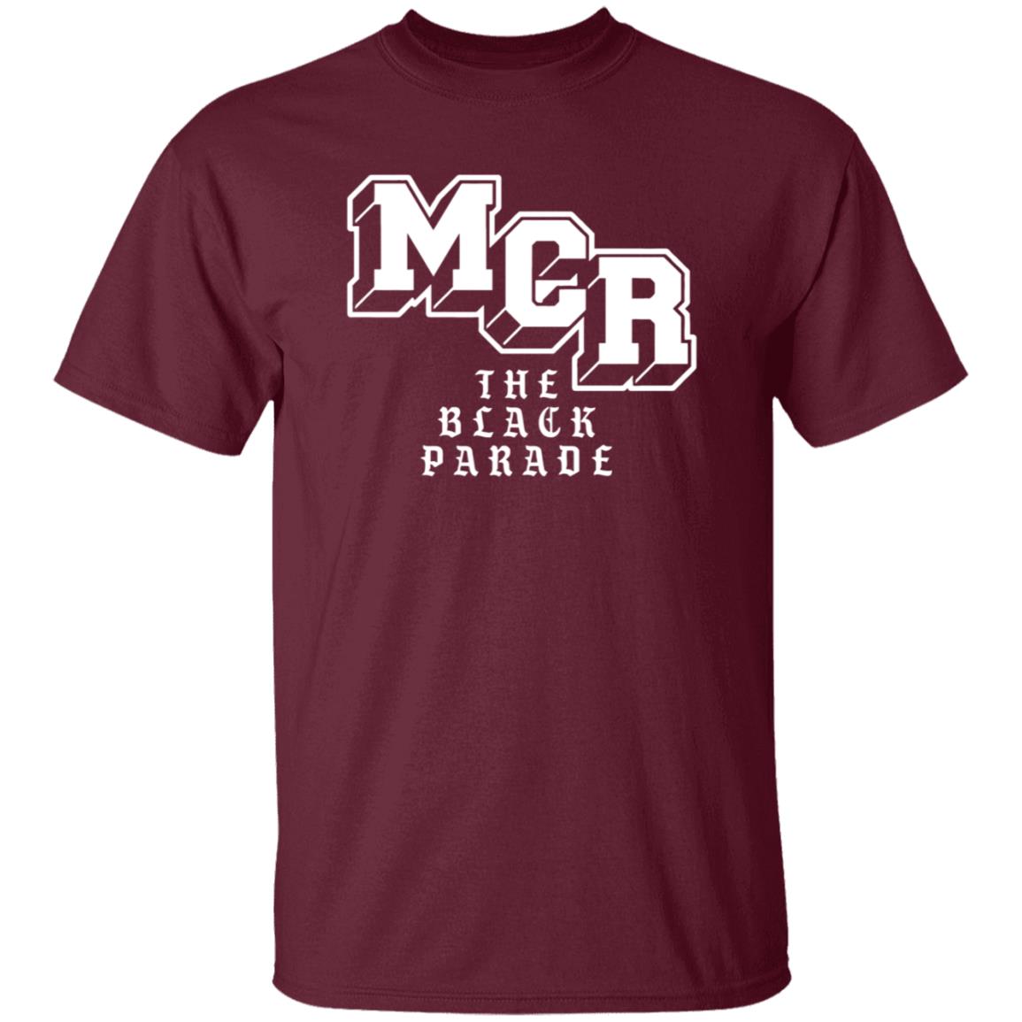 My Chemical Romance Merch Block Parade Text Shirt Mcr The Black Parade Shirt - Teechipus