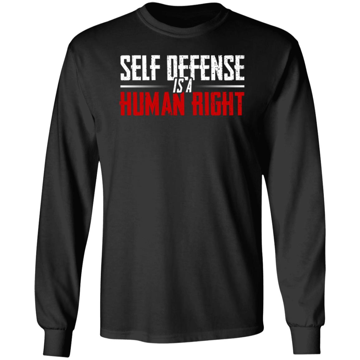 Self Defense Is A Human Right Shirt Hodget Wins Merch Self Defense Shirt - Teechipus