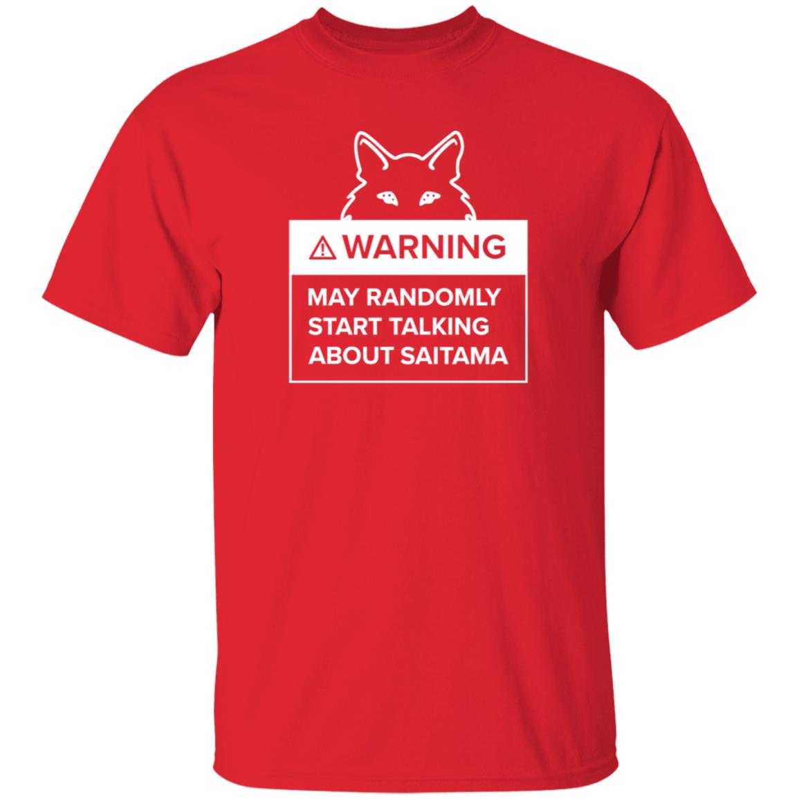 Warning May Randomly Start Talking About Saitama Shirt Saitama Warning Shirt Evervibefits Store - Teechipus