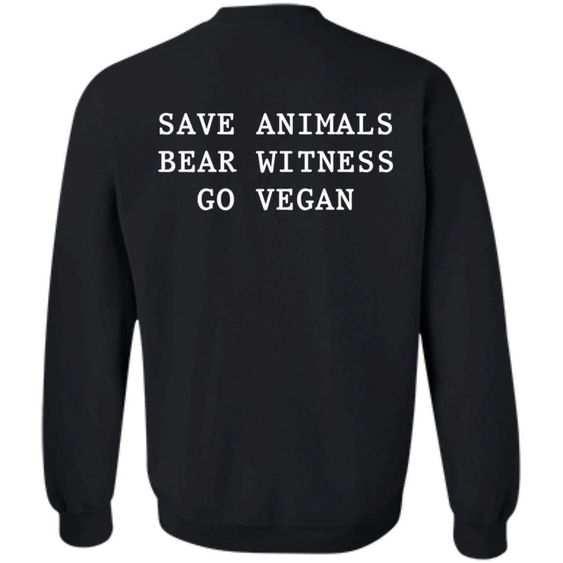 Joaquin Phoenix Save Animals Bear Witness Go Vegan Hoodie La Animal Save Merch - Teechipus
