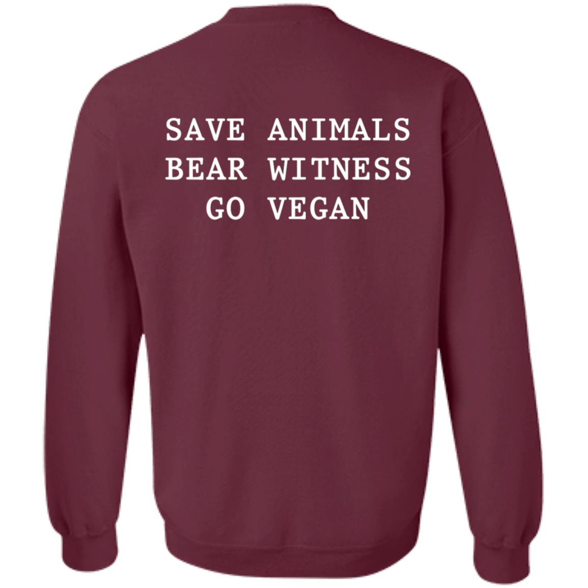 Joaquin Phoenix Save Animals Bear Witness Go Vegan Hoodie La Animal Save Merch - Teechipus