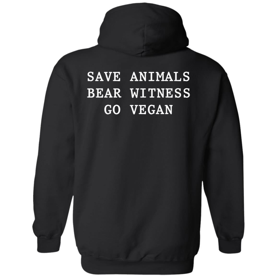 Joaquin Phoenix Save Animals Bear Witness Go Vegan Hoodie La Animal Save Merch - Teechipus