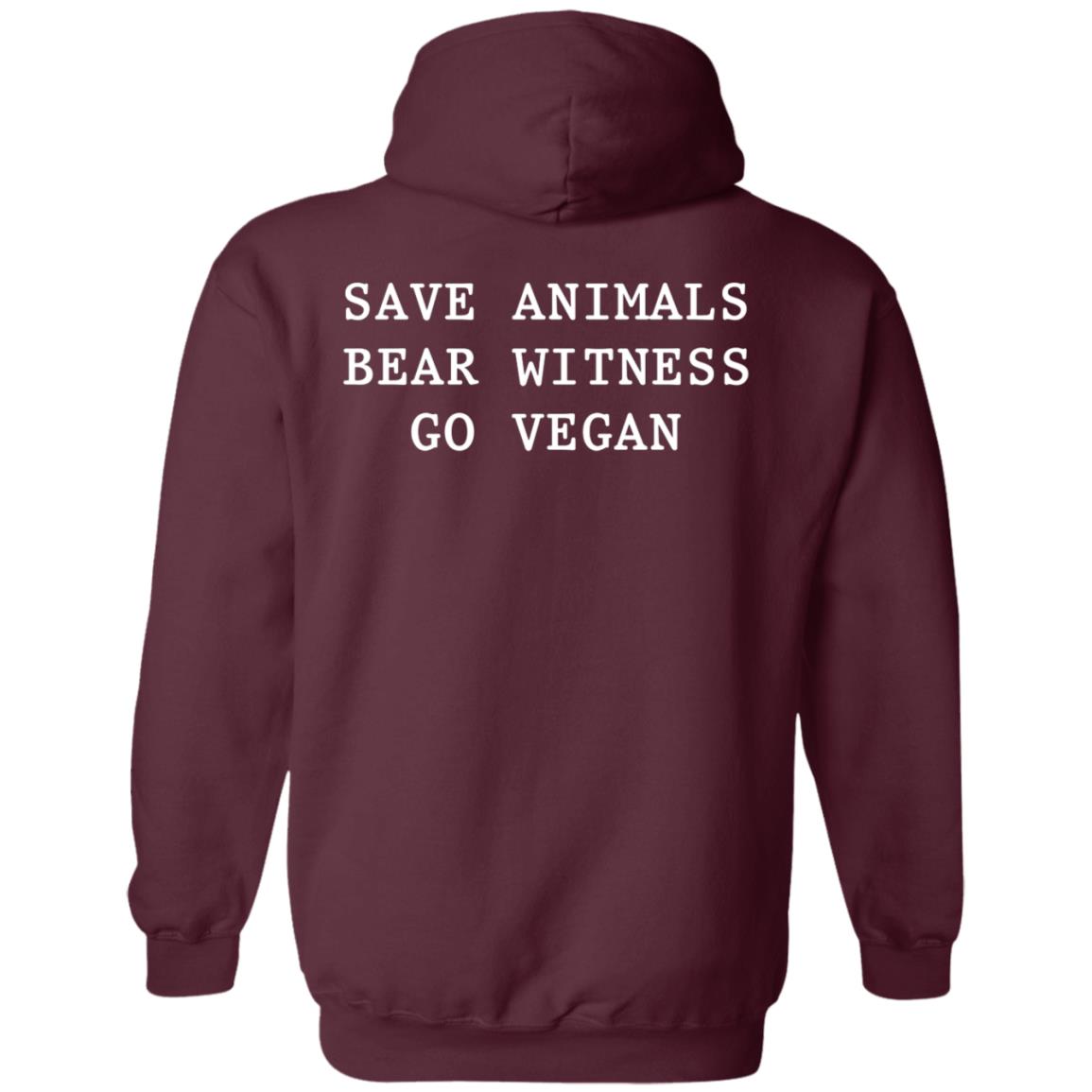 Joaquin Phoenix Save Animals Bear Witness Go Vegan Hoodie La Animal Save Merch - Teechipus