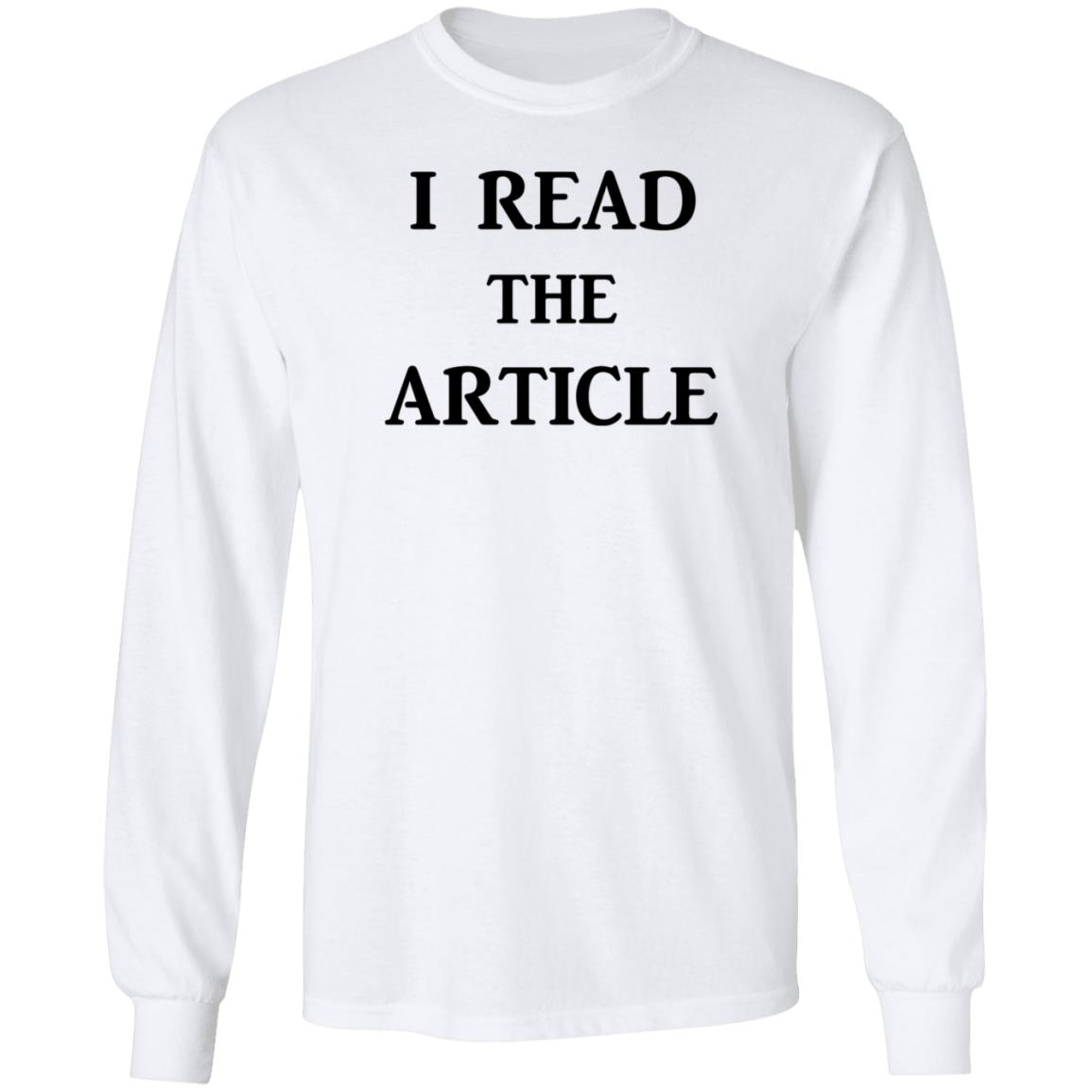 I Read The Article Shirt Tom Nichols I Read The Article Shirt - Teechipus