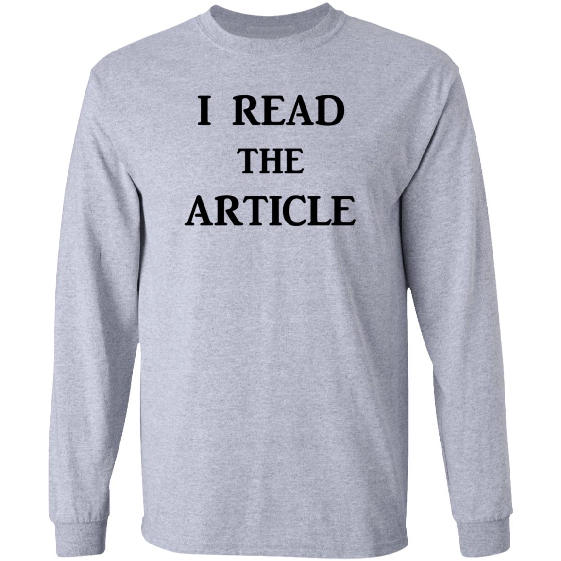 I Read The Article Shirt Tom Nichols I Read The Article Shirt - Teechipus