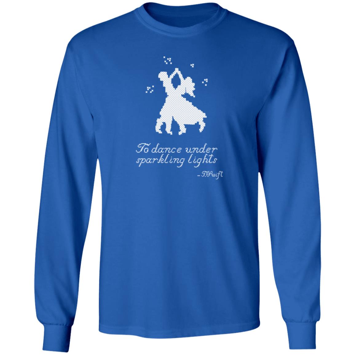 To Dance Under Sparkling Lights Shirt Taylorswift Christmas Tree Farm Blue Shirt Hoodie Sweatshirt - Teechipus
