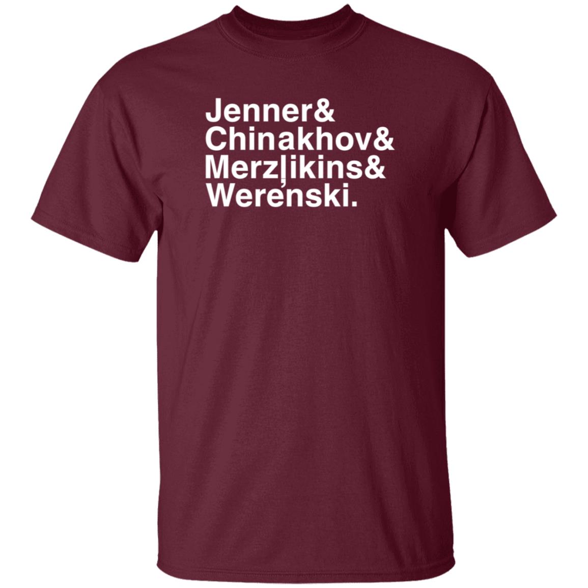 Jenner Chinakhov Merzlikins Werenski Shirt Bluejackets - Teechipus