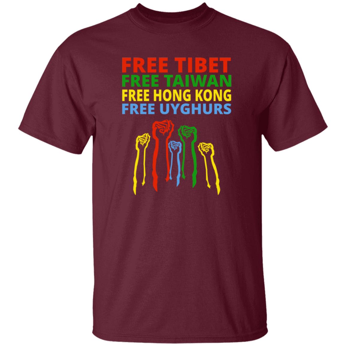 The Hill Free Tibet Free Taiwan Free Hong Kong Free Uyghurs Shirt Enes Kanter - Teechipus