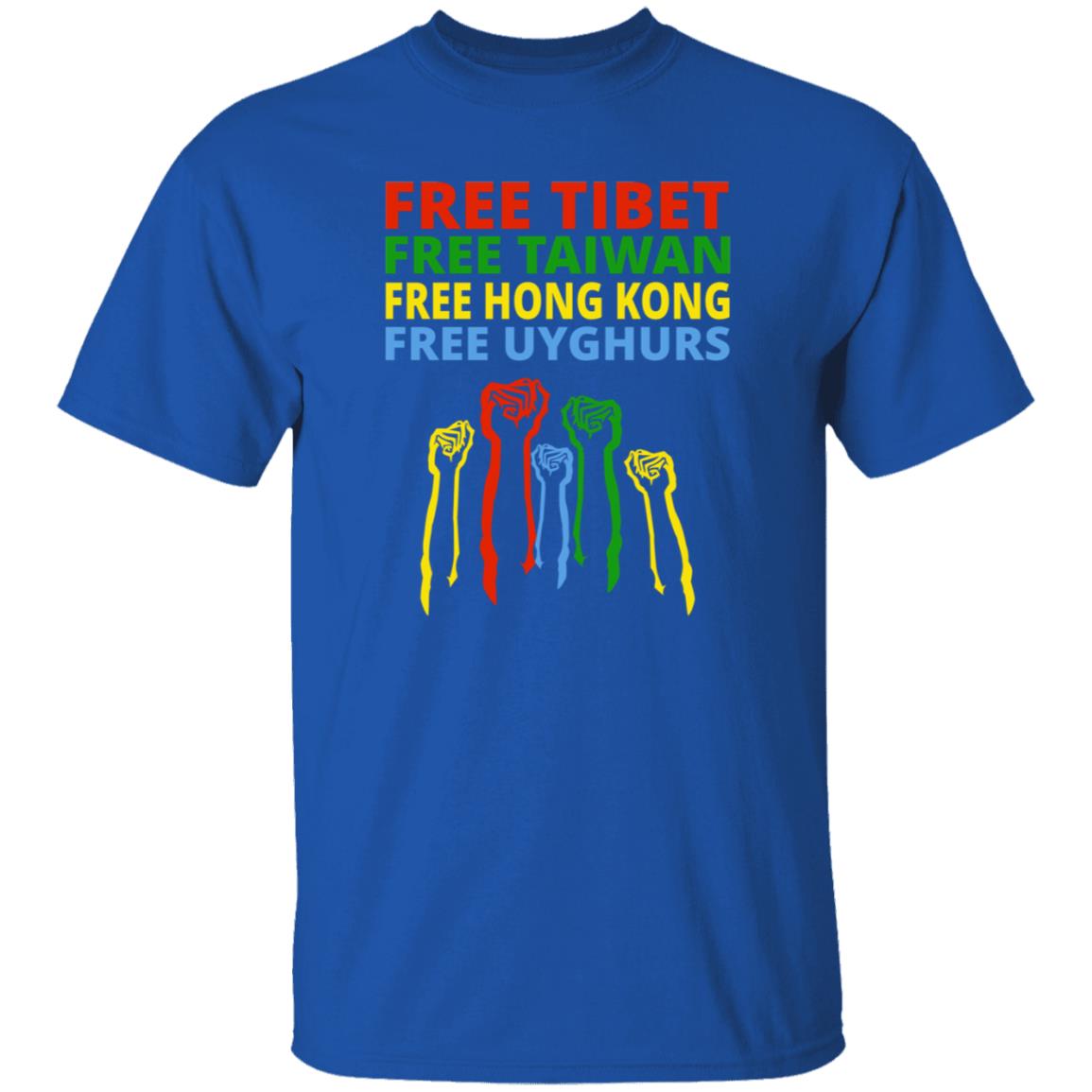 The Hill Free Tibet Free Taiwan Free Hong Kong Free Uyghurs Shirt Enes Kanter - Teechipus