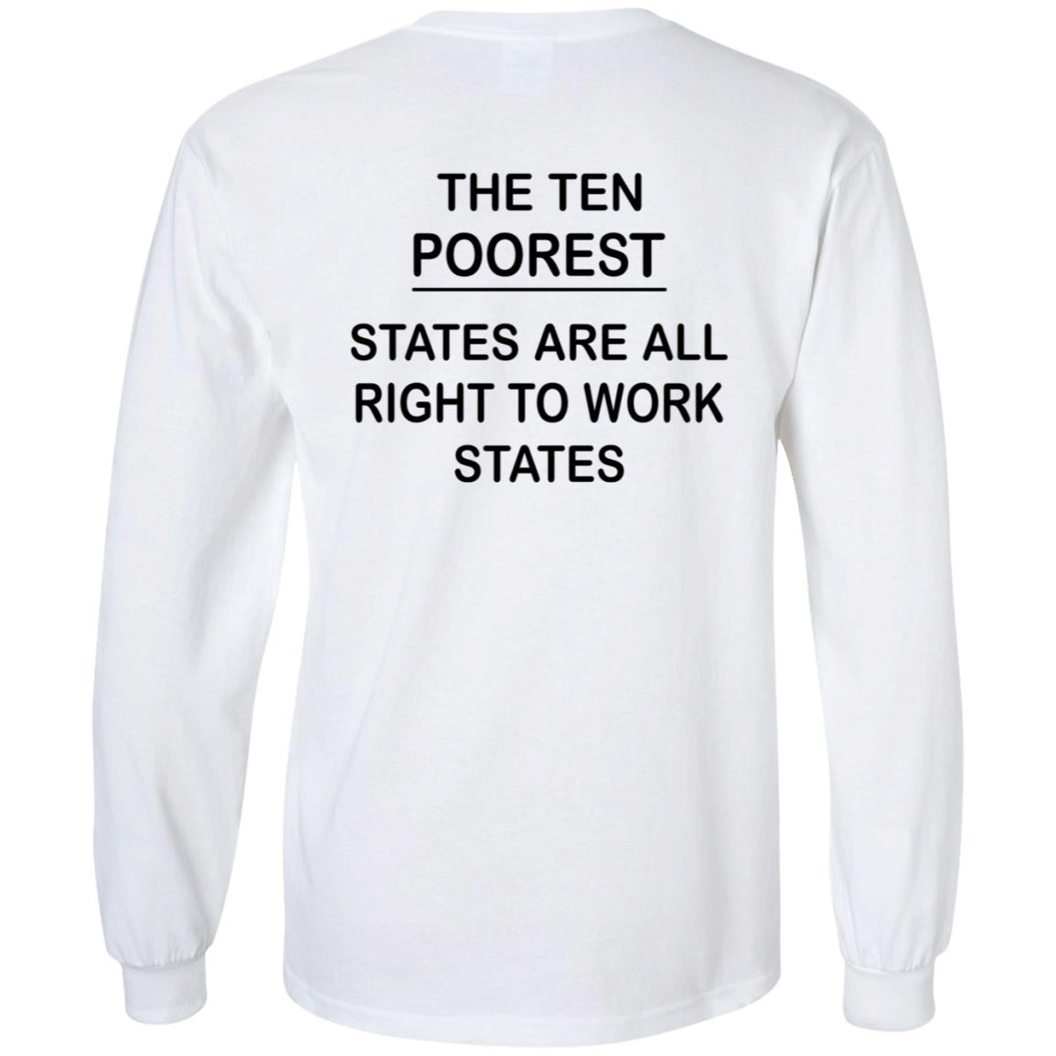Say No To RTW The Ten Poorest States Are All Right To Work States Shirt - Teechipus