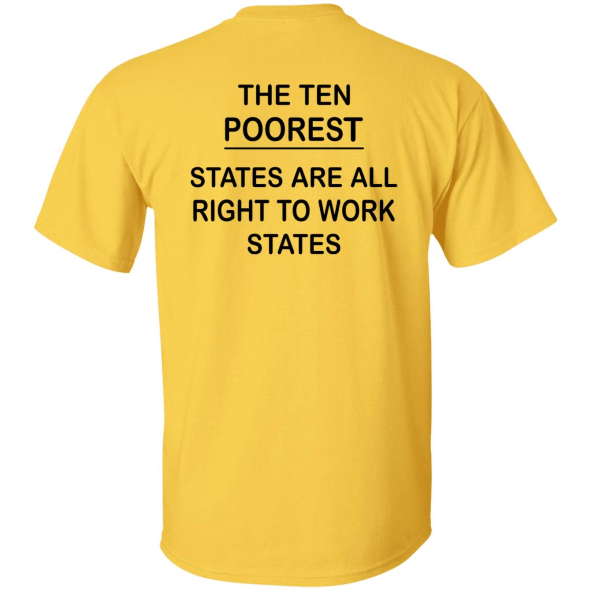 Say No To RTW The Ten Poorest States Are All Right To Work States Shirt - Teechipus