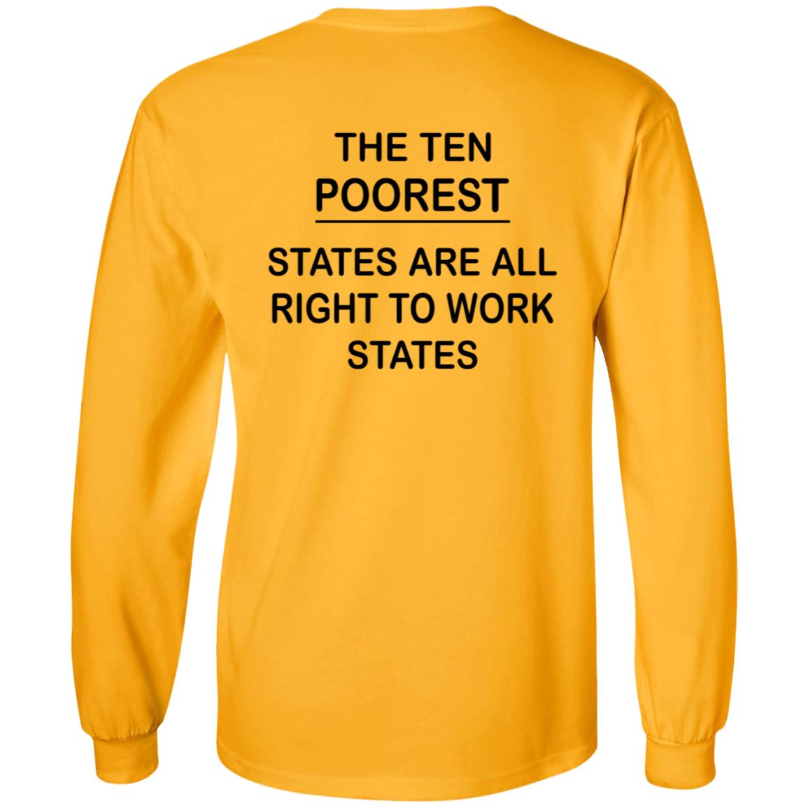 Say No To RTW The Ten Poorest States Are All Right To Work States Shirt - Teechipus