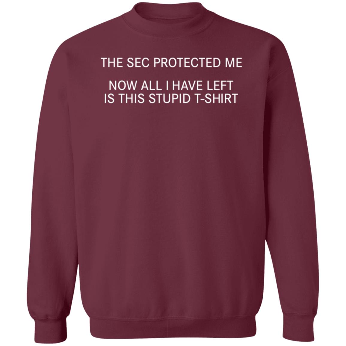 The Sec Protected Me Now All I Have Left Is This Stupid T Shirt Xrpl Merch Sec Protected Me Shirt - Teechipus