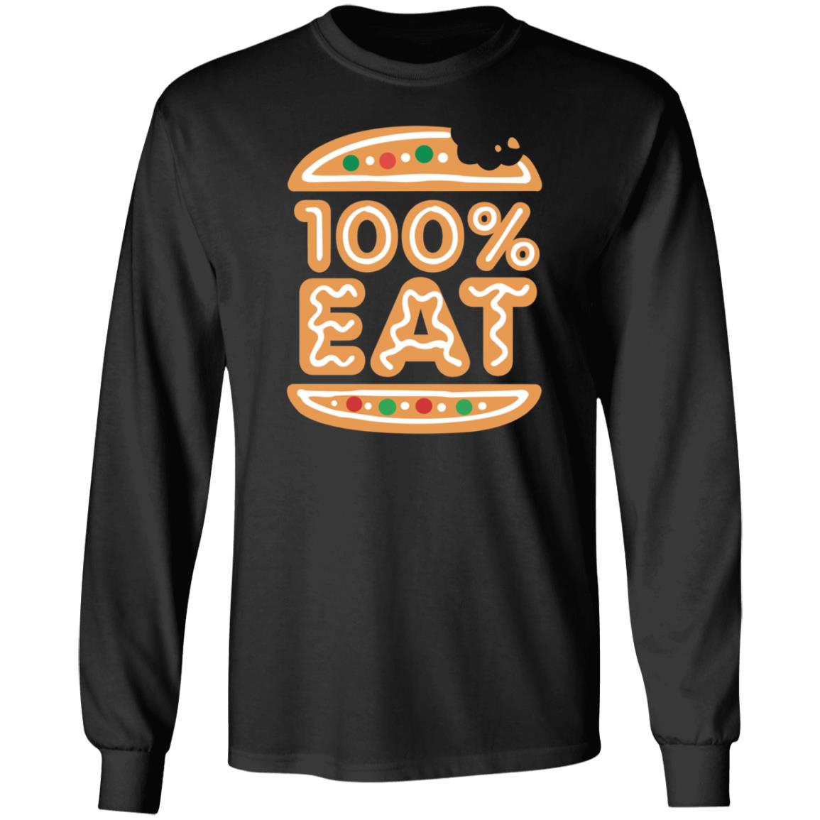 Rooster Teeth Store Face Jam 100% Eat Gingerbread Shirt - Teechipus