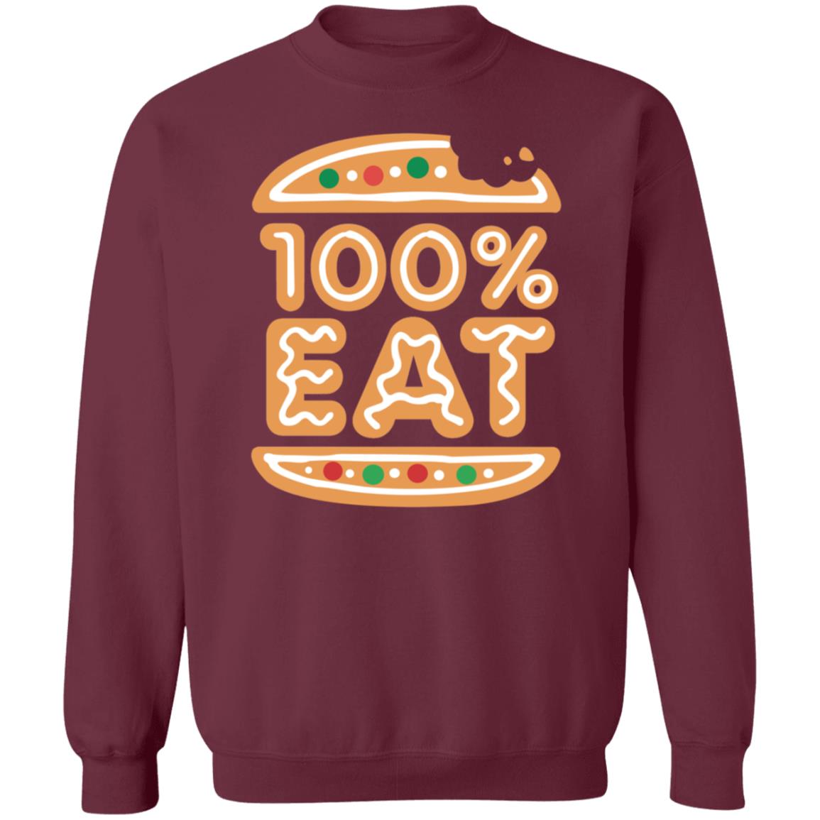 Rooster Teeth Store Face Jam 100% Eat Gingerbread Shirt - Teechipus
