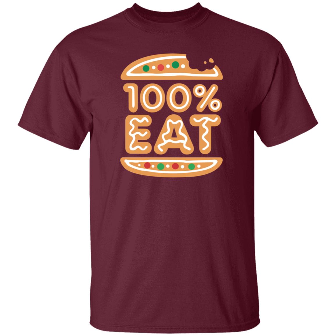 Rooster Teeth Store Face Jam 100% Eat Gingerbread Shirt - Teechipus