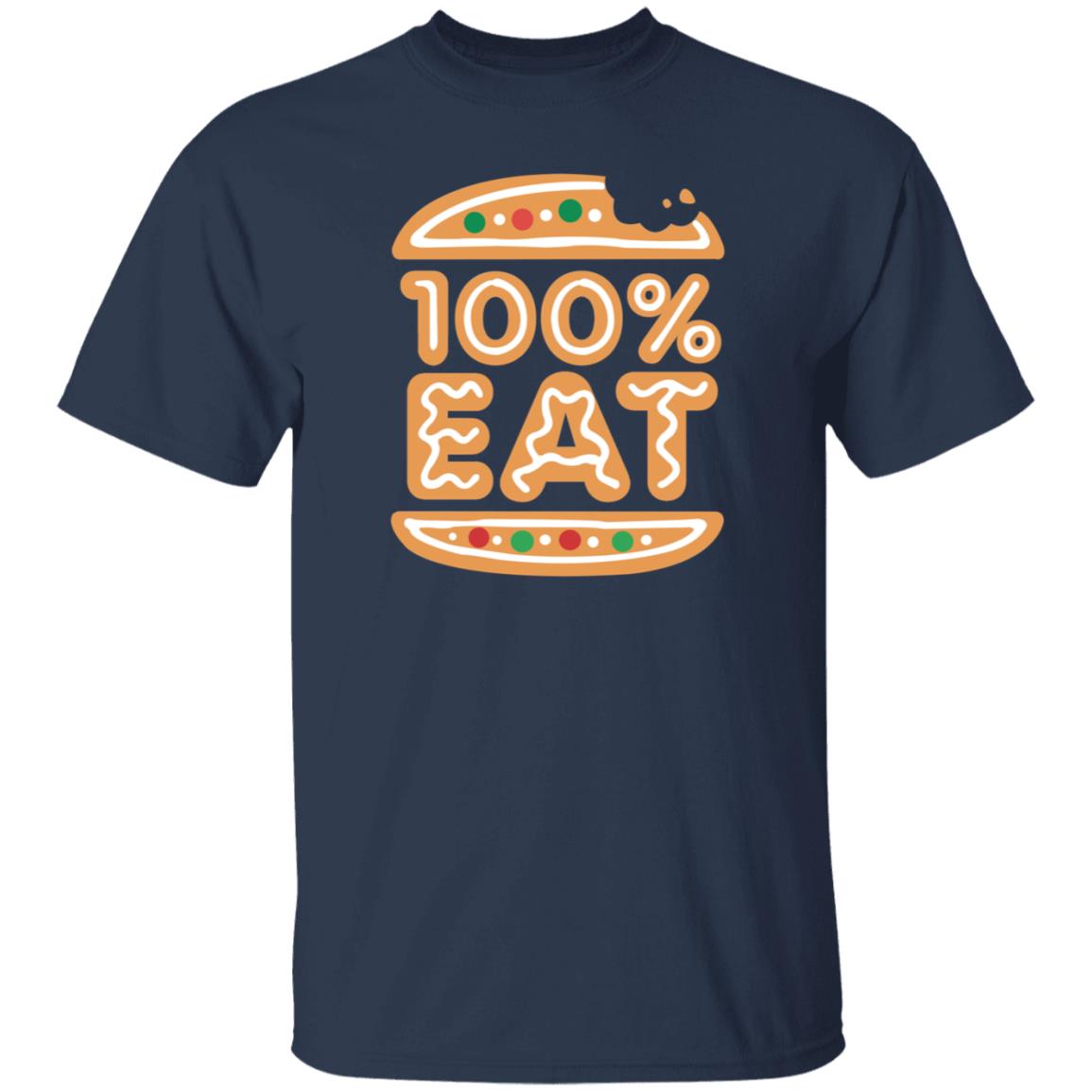 Rooster Teeth Store Face Jam 100% Eat Gingerbread Shirt - Teechipus