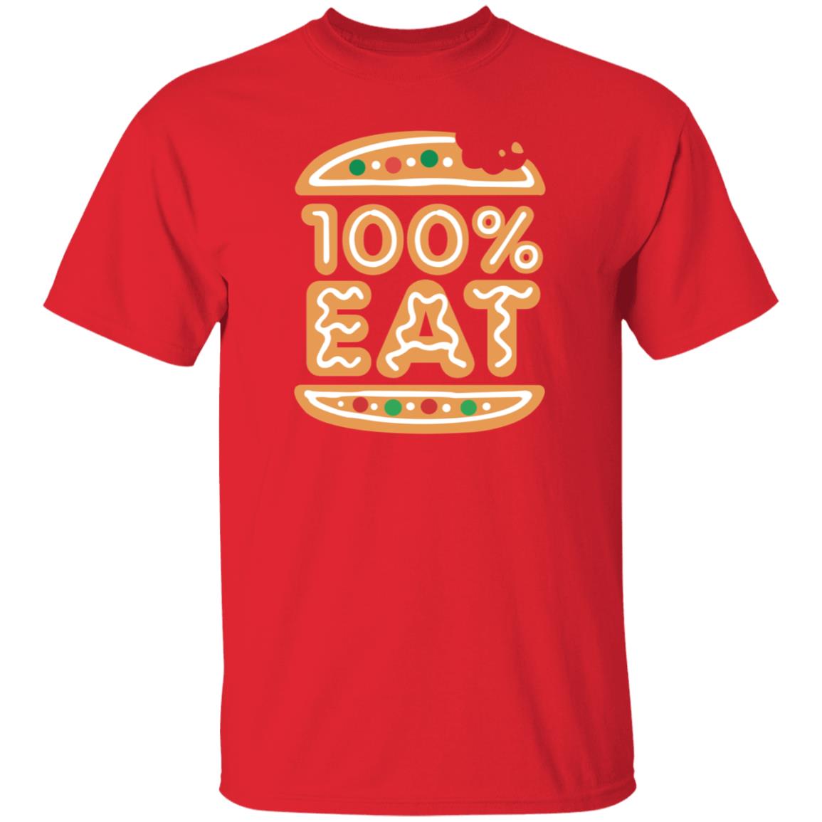Rooster Teeth Store Face Jam 100% Eat Gingerbread Shirt - Teechipus