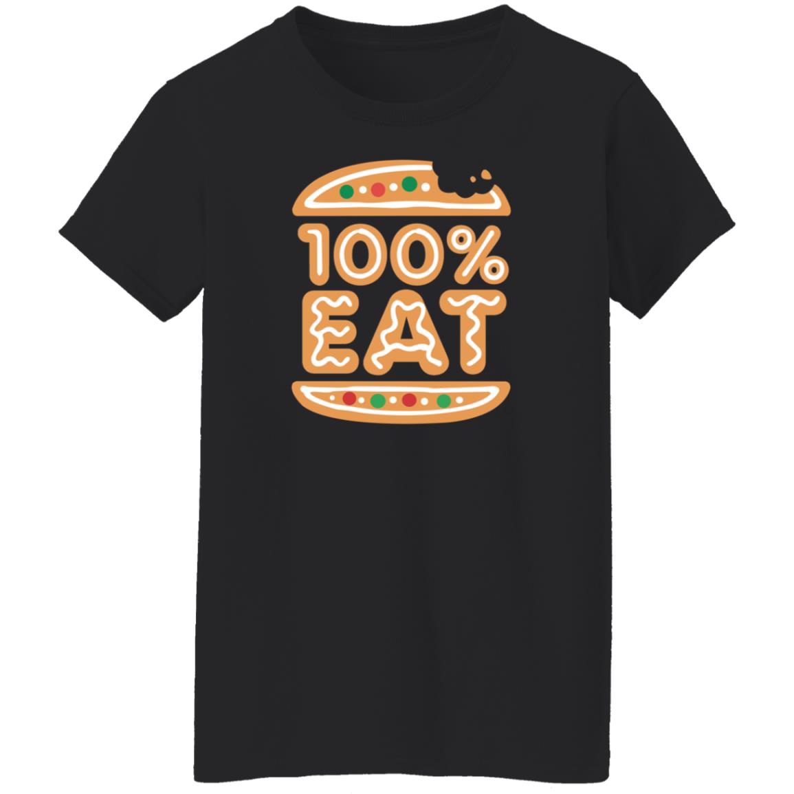 Rooster Teeth Store Face Jam 100% Eat Gingerbread Shirt - Teechipus