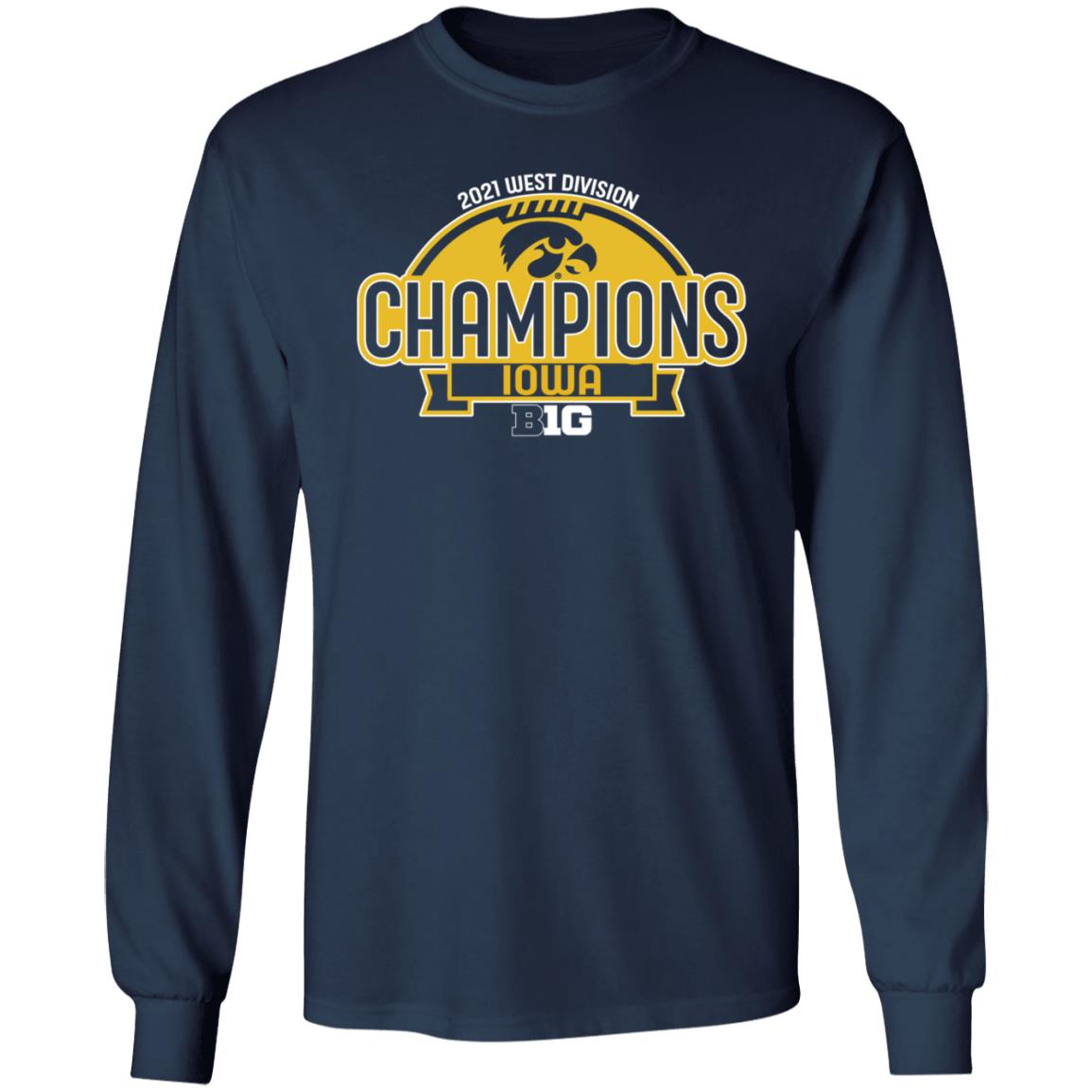 Tyler Linderbaum 2021 West Division Champions Iowa Shirt Hawkeye Football - Teechipus