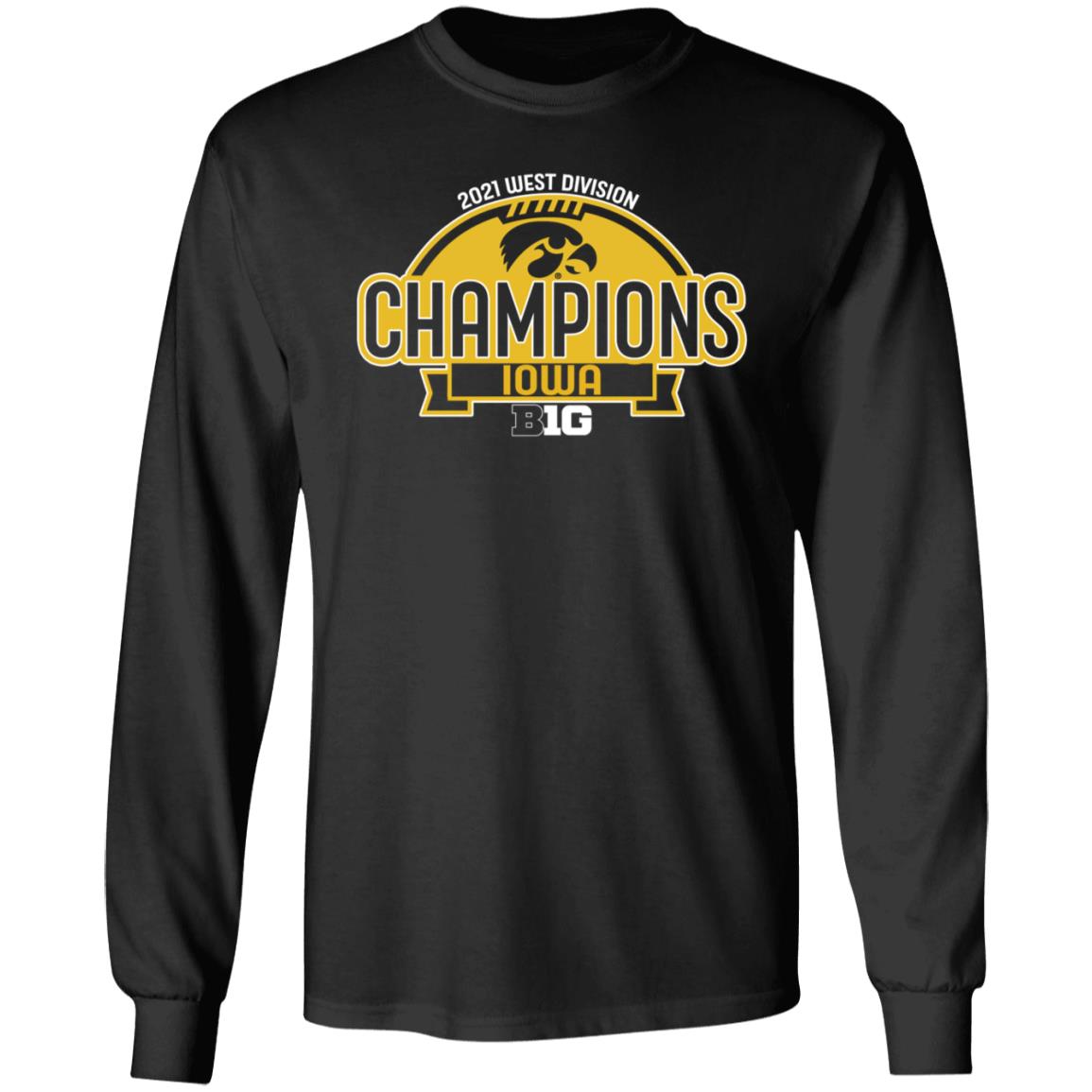 Tyler Linderbaum 2021 West Division Champions Iowa Shirt Hawkeye Football - Teechipus