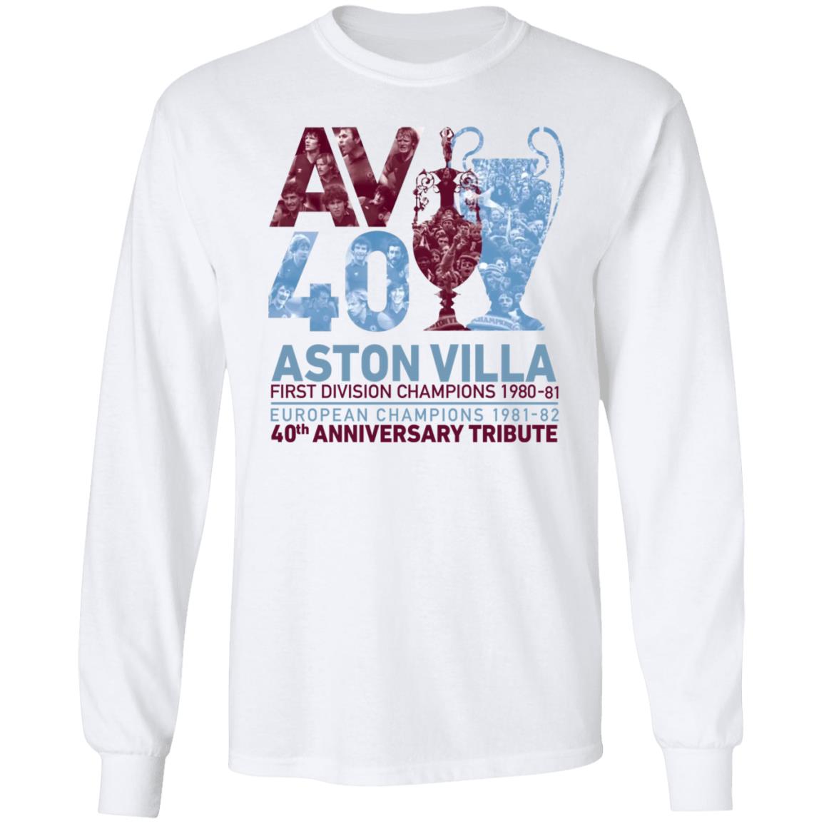 Dennis Mortimer Av 40 Double Champions Exclusive Crew Neck Shirt Av40 Tribute Merch - Teechipus