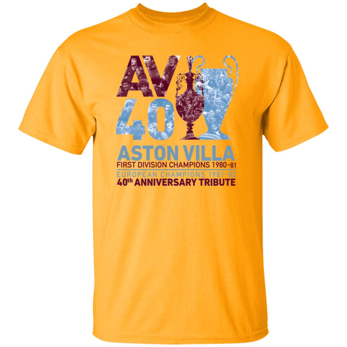 Dennis Mortimer Av 40 Double Champions Exclusive Crew Neck Shirt Av40 Tribute Merch - Teechipus