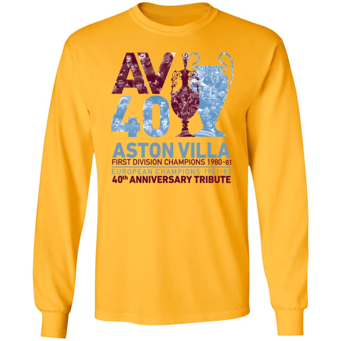 Dennis Mortimer Av 40 Double Champions Exclusive Crew Neck Shirt Av40 Tribute Merch - Teechipus