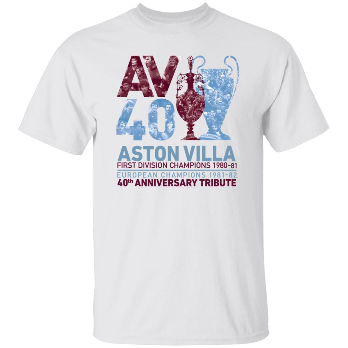 Dennis Mortimer Av 40 Double Champions Exclusive Crew Neck Shirt Av40 Tribute Merch - Teechipus