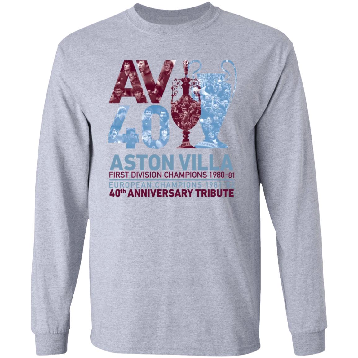 Dennis Mortimer Av 40 Double Champions Exclusive Crew Neck Shirt Av40 Tribute Merch - Teechipus