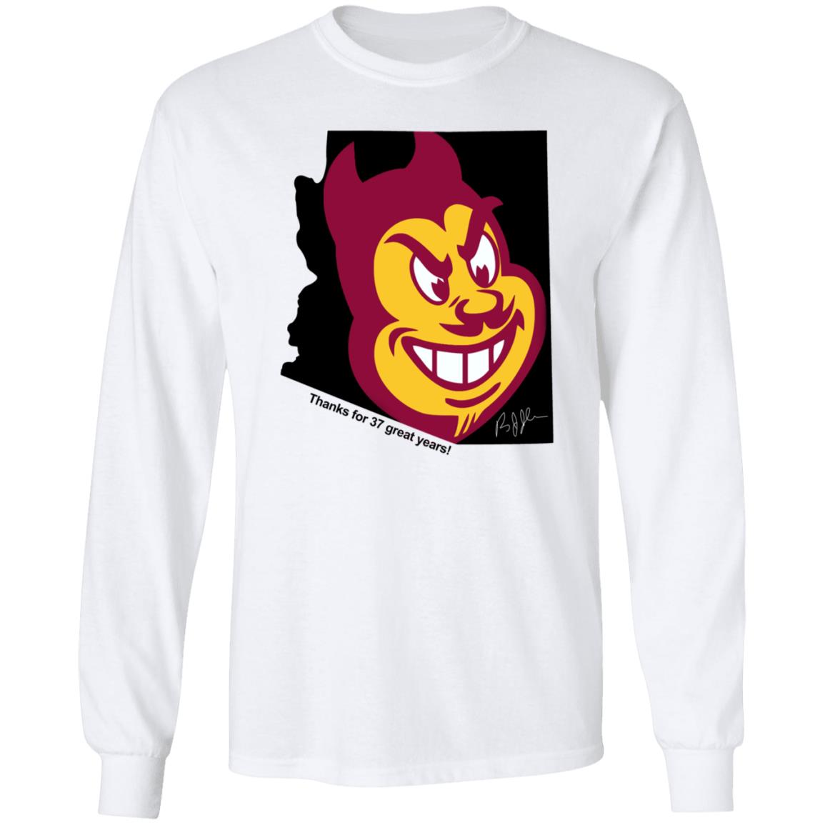 Brian Johnson Thank For 37 Great Years Shirt Arizona State Sun Devils - Teechipus