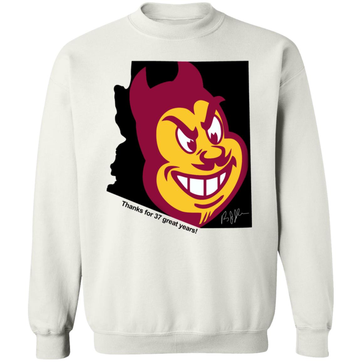 Brian Johnson Thank For 37 Great Years Shirt Arizona State Sun Devils - Teechipus