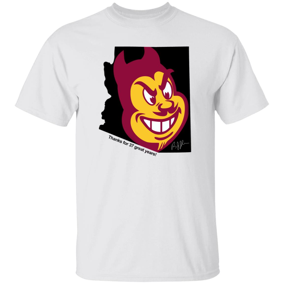 Brian Johnson Thank For 37 Great Years Shirt Arizona State Sun Devils - Teechipus
