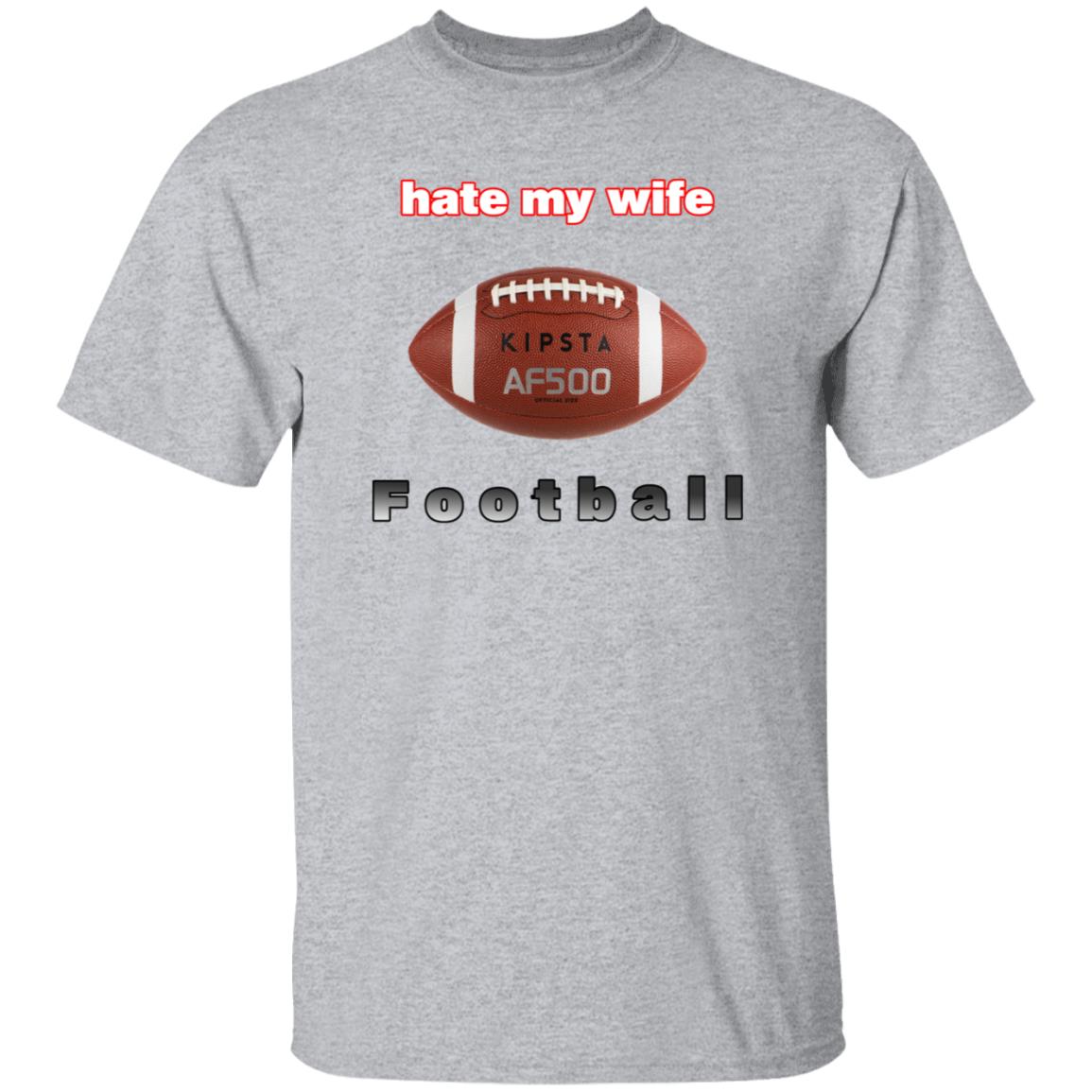 Haunted Starbucks Merch Hate My Wife Football Shirt - Teechipus