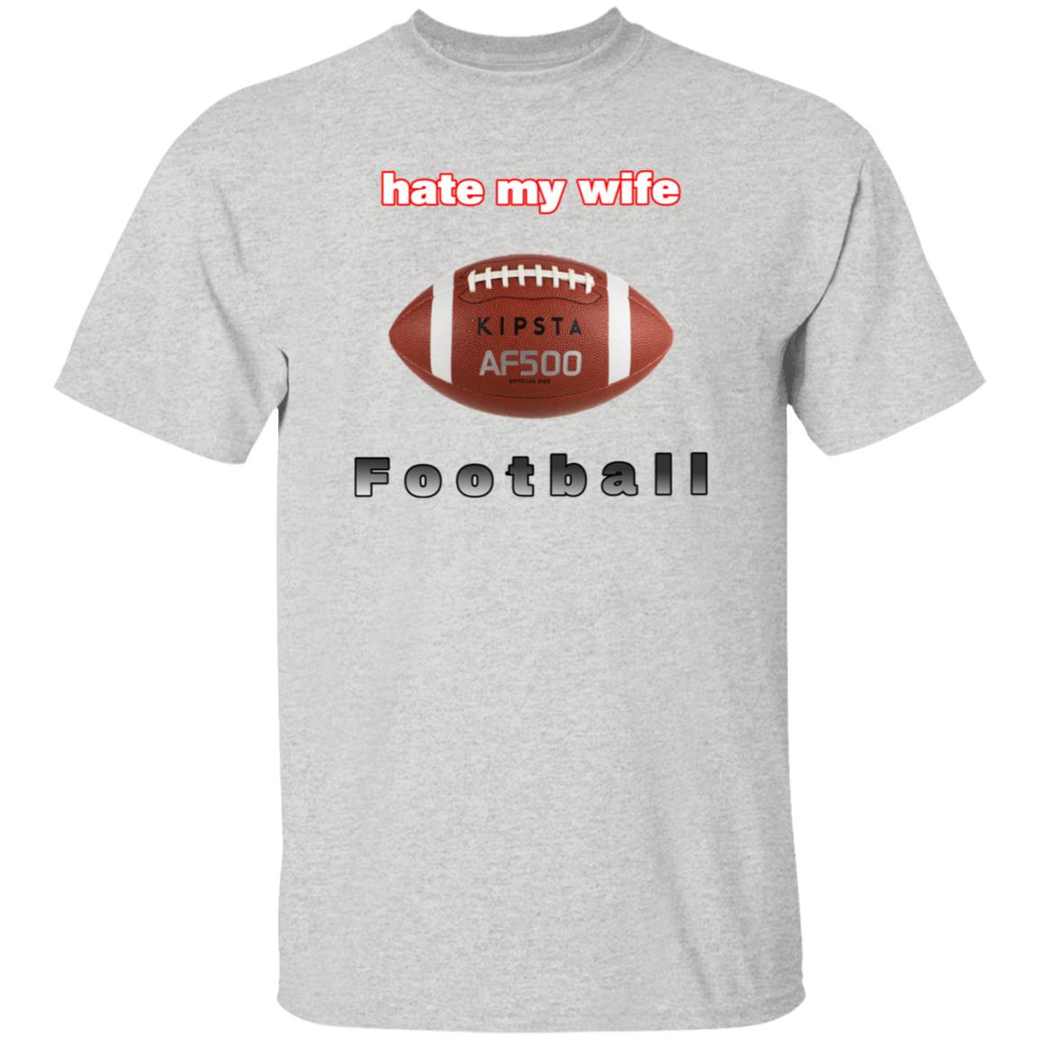 Haunted Starbucks Merch Hate My Wife Football Shirt - Teechipus