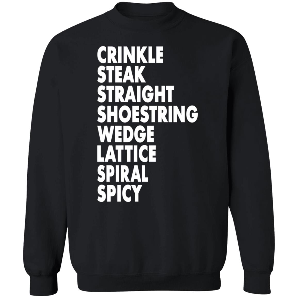 Crinkle Steak Straight Shoestring Wedge Lattice Spiral Spicy Hoodie Lan Mosby - Teechipus
