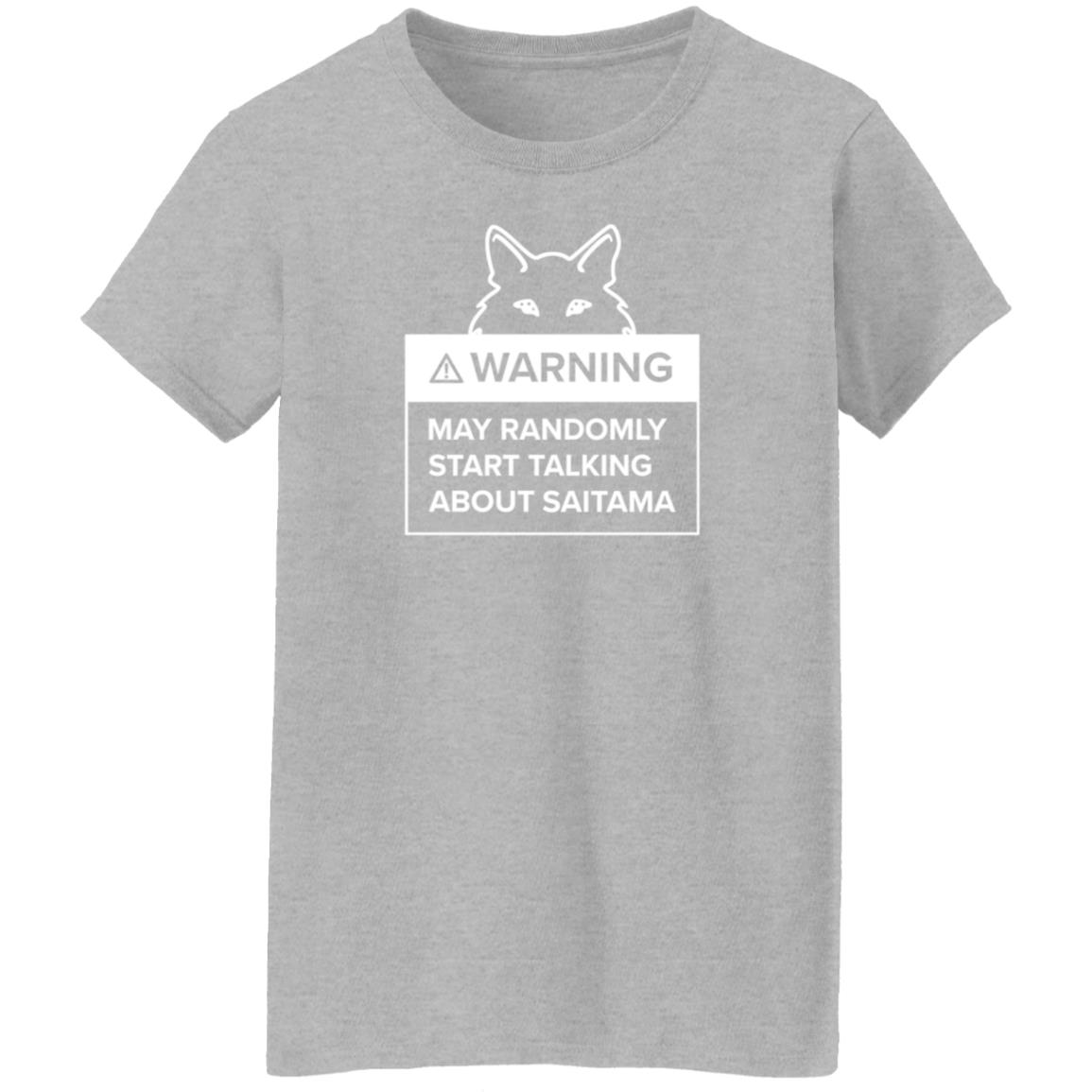 Warning May Randomly Start Talking About Saitama Shirt Saitama Warning Shirt Evervibefits Store - Teechipus