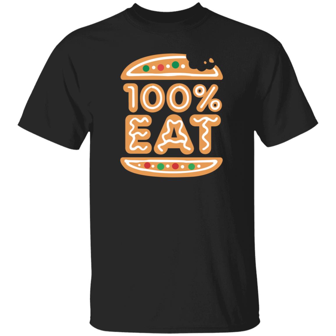 Rooster Teeth Store Face Jam 100% Eat Gingerbread Shirt - Teechipus
